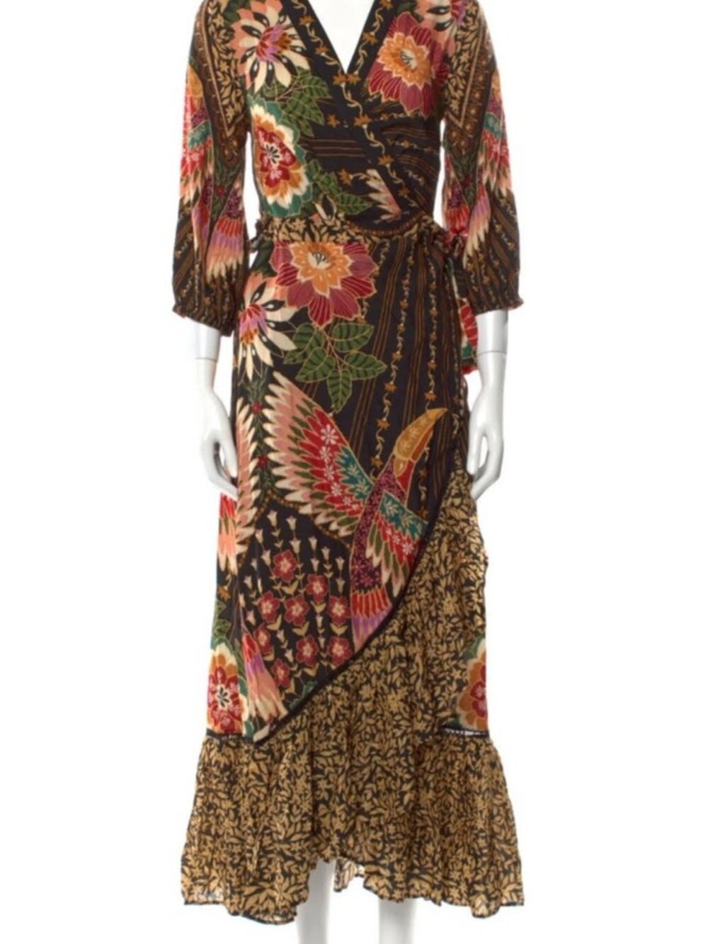 Farm Rio Tropical Wrap Maxi dress size M
